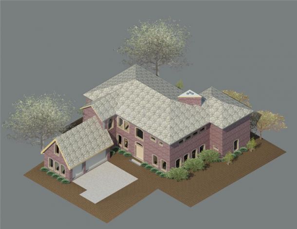 独栋别墅住宅 BIM模型-revit模型-图二