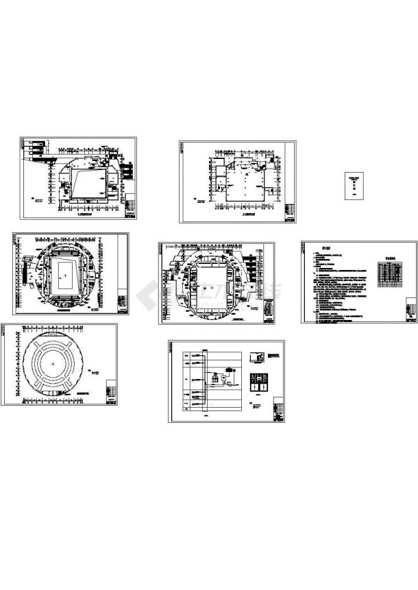 某学院体育馆闭路监控系统电气CAD图纸-图二