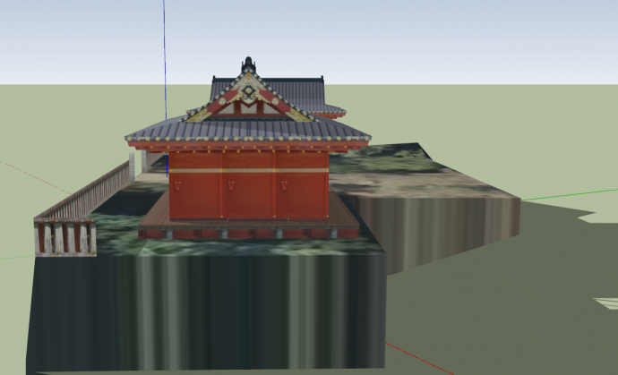 两座小型的复古日本古建筑su模型_图1