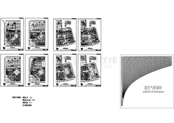 某市大型广场空调设计cad全套施工平面图纸（标注详细）-图一