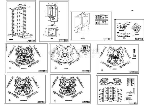 某十八层框架结构住宅楼消整套防采暖设计cad施工图纸（甲级院设计，10张图）-图一