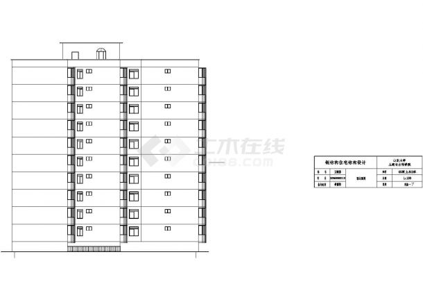 15120平米10层钢框架住宅楼建筑结构设计施工cad图纸（含计算书）-图一