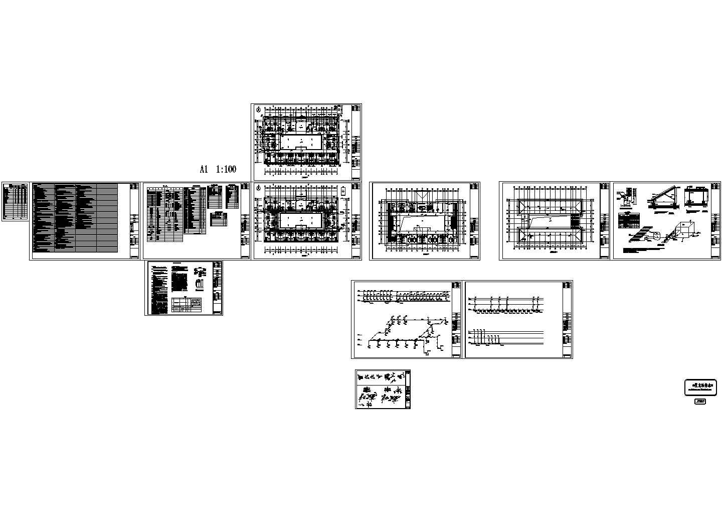 [湖南]办公楼给排水施工CAD图（太阳能热水）