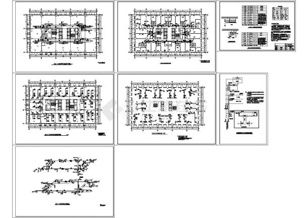 某多层商业大厦水源热泵空调设计cad全套施工图（含设计说明）-图二