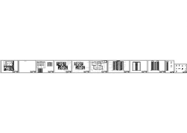 5900平米9层框架结构住宅楼建筑设计CAD施工图-图二