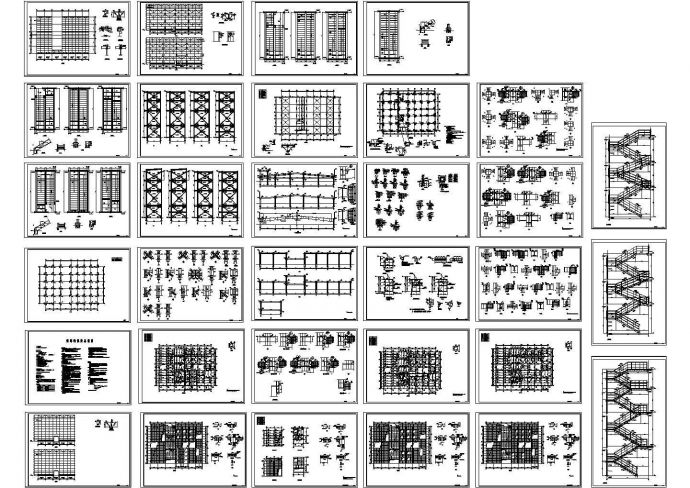 某钢结构多层厂房设计cad全套结构施工图纸（含设计说明）_图1
