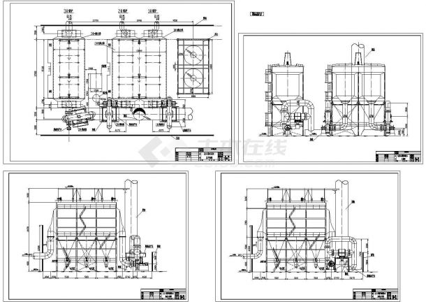 某发电厂脱硫除尘工程总设计cad全套施工图（标注详细）-图二