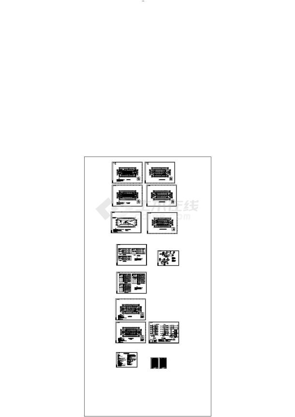 某六层宿舍楼电气CAD施工图纸-图一