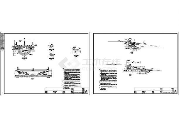 [浙江 ]河道治理工程cad施工图(亲水台阶 防洪堤)-图二