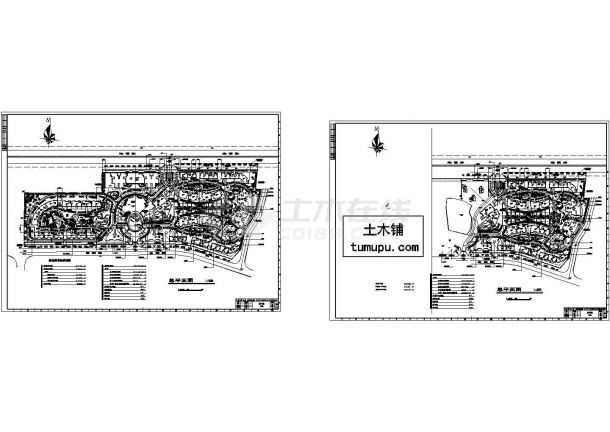 通泰花园住宅小区绿化规划设计cad图(含总平面图)-图一