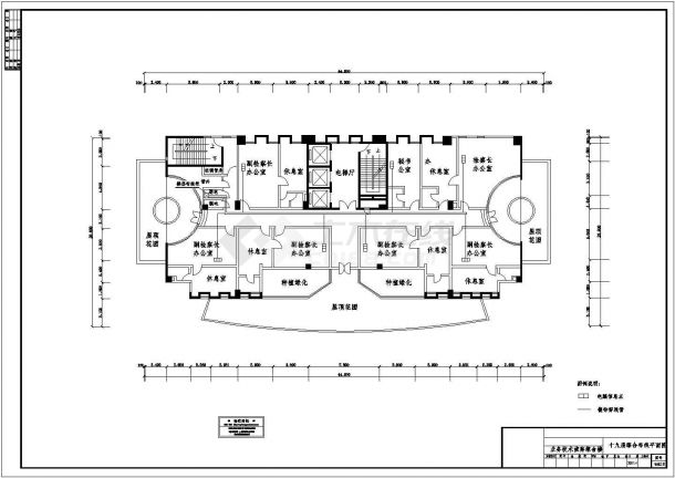 二十层办公大楼综合布线系统设计CAD施工图-图一