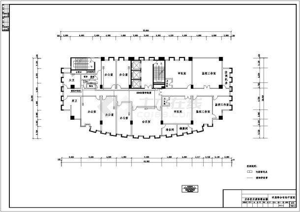 二十层办公大楼综合布线系统设计CAD施工图-图二