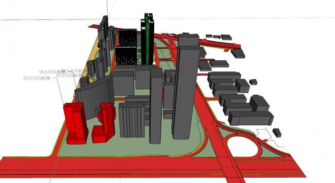 现代豪华城市规划设计su模型_图1