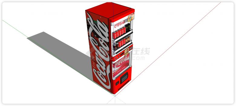 红色可口可乐自动贩卖机su-图二
