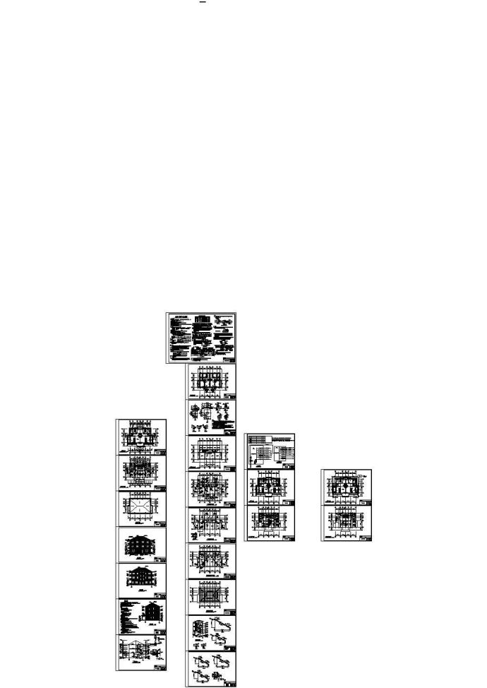 某三层砖混别墅全套图纸(含建筑、结构、设备图)_图1