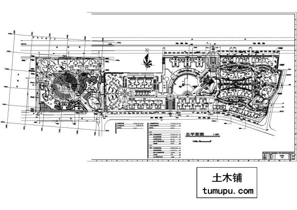 通泰花园住宅小区景观规划设计cad图(含总平面图)-图二