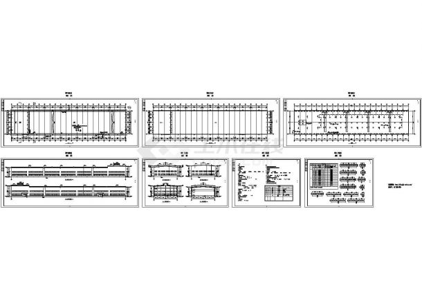 单层4609平米门式钢架结构机加工车间建筑施工图纸-图一