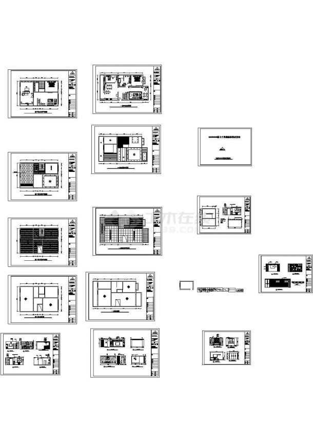 一套复式住宅家装设计全图（含效果图）-图一