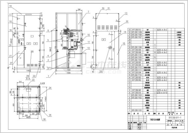 某XGN2高压开关柜设计CAD参考图-图一