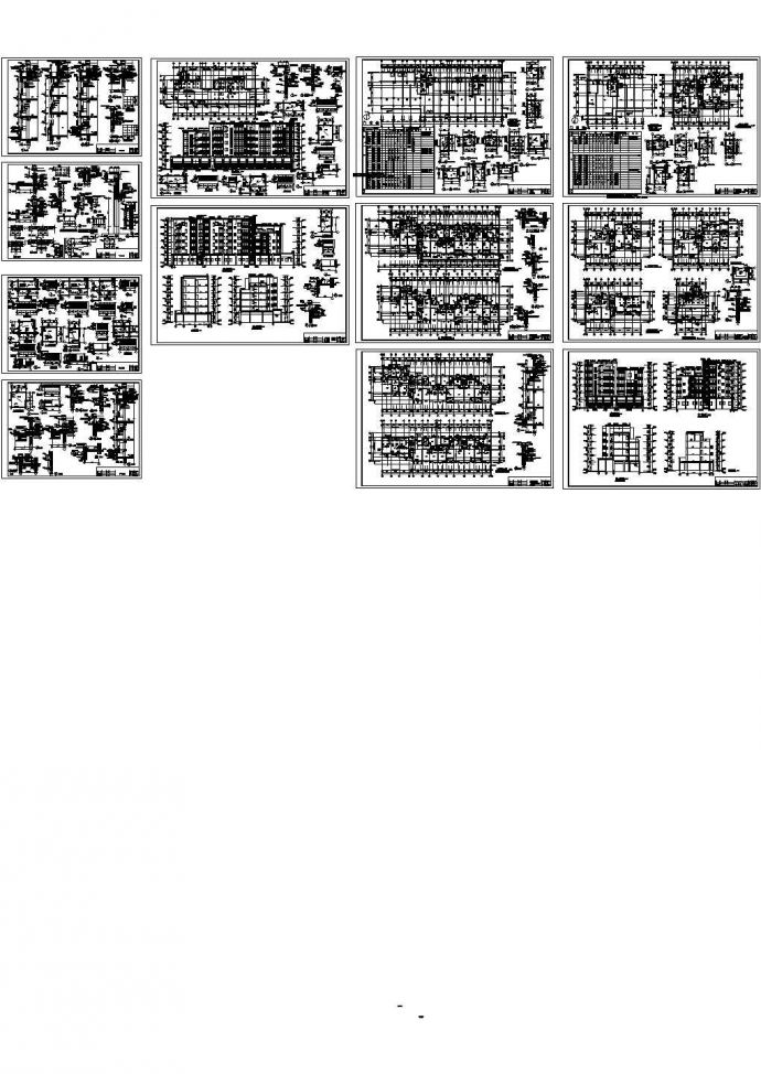 泰兴住宅楼小区建筑设计施工图，共4张_图1