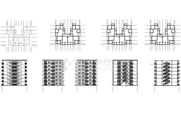 西安住宅建筑设计施工图，共9张-图一