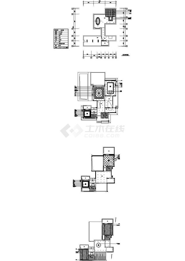 三层特色别墅装修设计cda施工图（含效果图）-图一