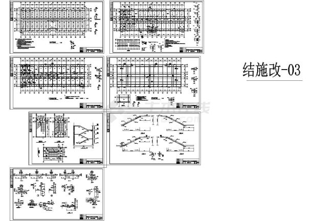 河北某中学某宿舍楼结构设计图-图一