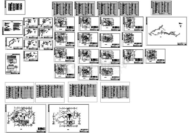 某别墅会所多联机系统设计图纸cad设计施工图-图一