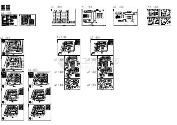广州十三层酒店办公楼暖通设计施工图cad图纸设计-图二