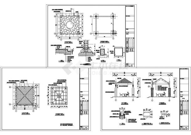 现代四方亭全套建筑设计cad详图 （ 长5.5米 宽5.5米）-图一