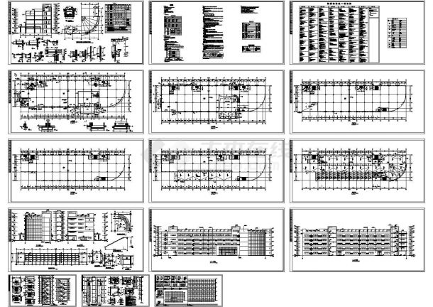 5层12762平米现代型百货公司厂房建筑施工图纸【含目录 设计说明】-图一