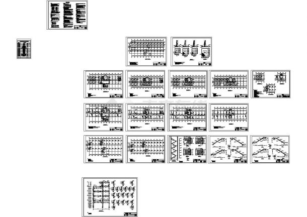 2340平米柳州市4层行政办公楼建筑结构设计施工cad图纸（含计算书）-图二