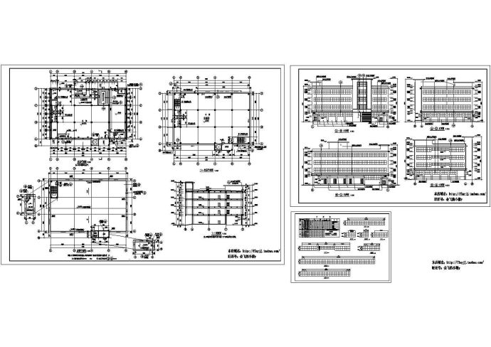 4层厂房建筑施工图【平立剖 窗大样】_图1