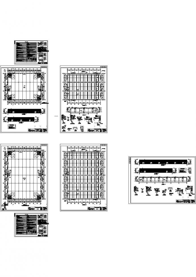 66×83m门式刚架钢结构厂房施工图（CAD，7张）_图1