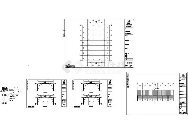 42X22米厂房门式刚架工程施工图（CAD，4张）-图一