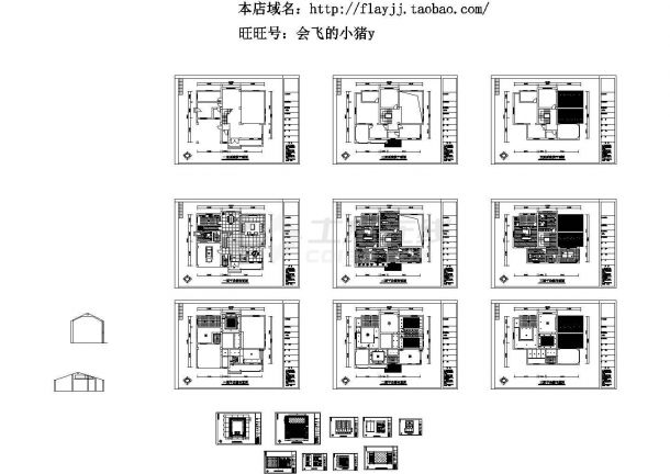 三层现代中式风格别墅装修设计图（长15.75米 宽12.01米 室内效果6张 xls清石装饰预算书）-图二