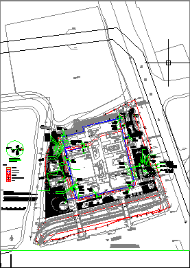 某地广州市第十二人民医院新建项目给排水总图CAD图纸-图一