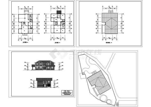 某木构别墅详细建筑设计方案施工图-图一