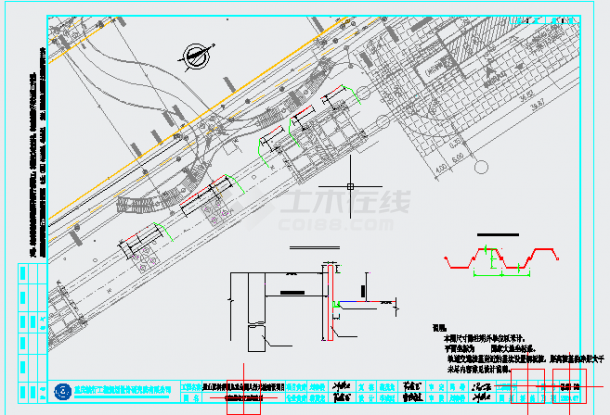 枫香湖儿童公园天桥施工设计全套cad图（结构部分）-图一