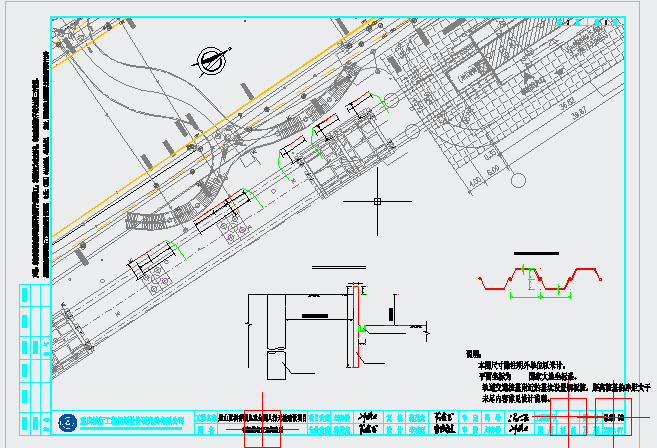 枫香湖儿童公园天桥施工设计全套cad图（结构部分）_图1