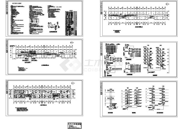 砖混多层住宅楼电气设计施工cad图纸，共六张-图一