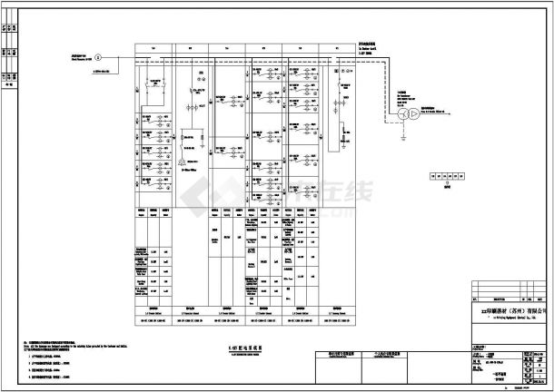 某工厂厂房配电系统设计图纸-图二
