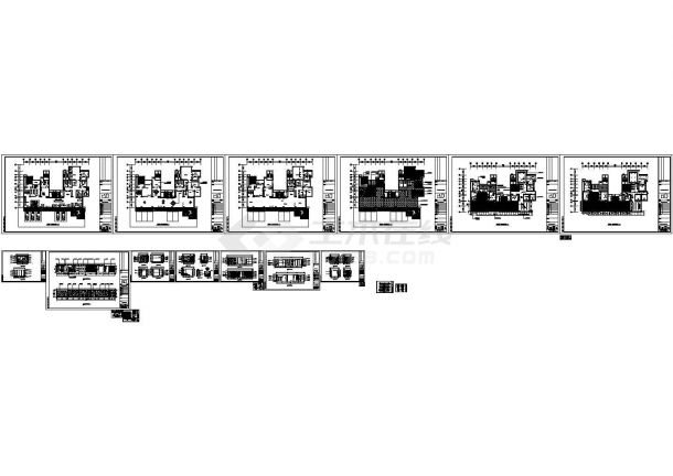 翡翠城售楼处(很时尚)装修设计cad全套施工图【含电气设计，含高清JPG效果图】-图二