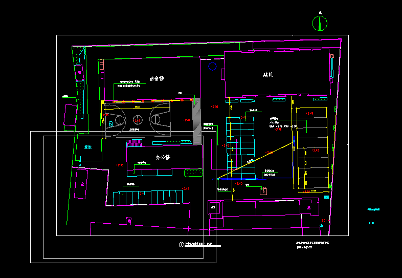 浙江XX大队场地停车场改造施工图CAD
