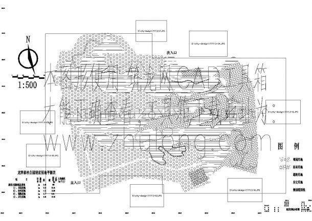 宣威市龙津森林公园景观规划设计cad图(含总平面图)-图一