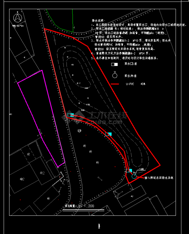 2019年浙江某道路节点设计施工图CAD-图一