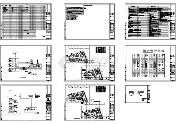 二十九层办公楼空调机房锅炉房换热站施工图-图一