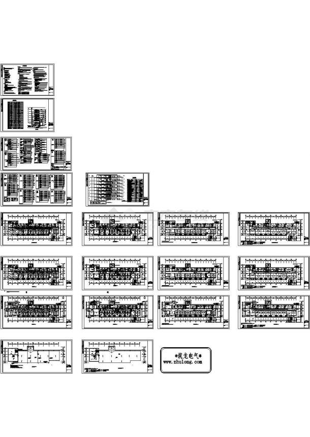 [石家庄]医院旧病房楼电气改造施工CAD图纸-图一