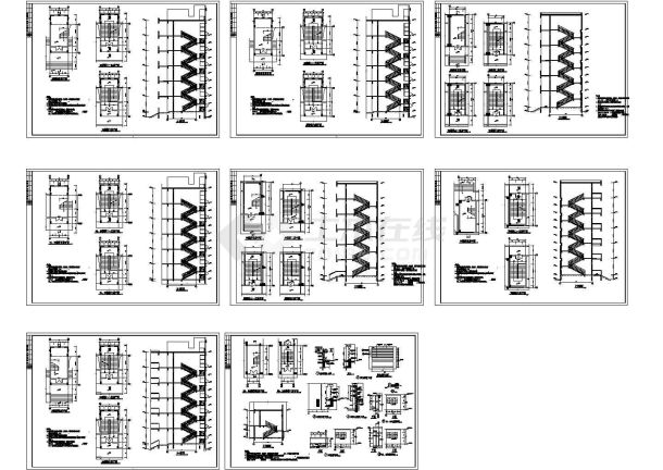 70412㎡七层学生宿舍建筑施工图（4个CAD、施工说明）-图一