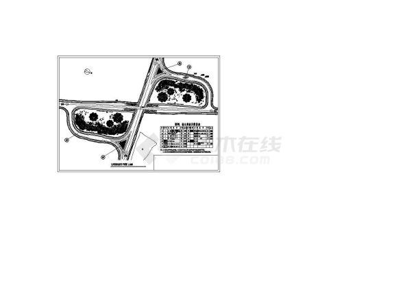 高速立交桥绿化规划图纸-图一